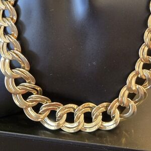 Goldtone Double‑Link Necklace – 18" Vintage Style
